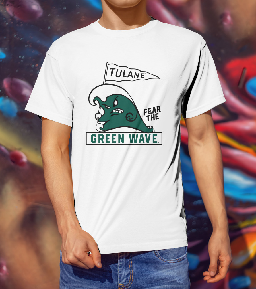Tulane Green Wave Fear The Green Wave Retro T-Shirt