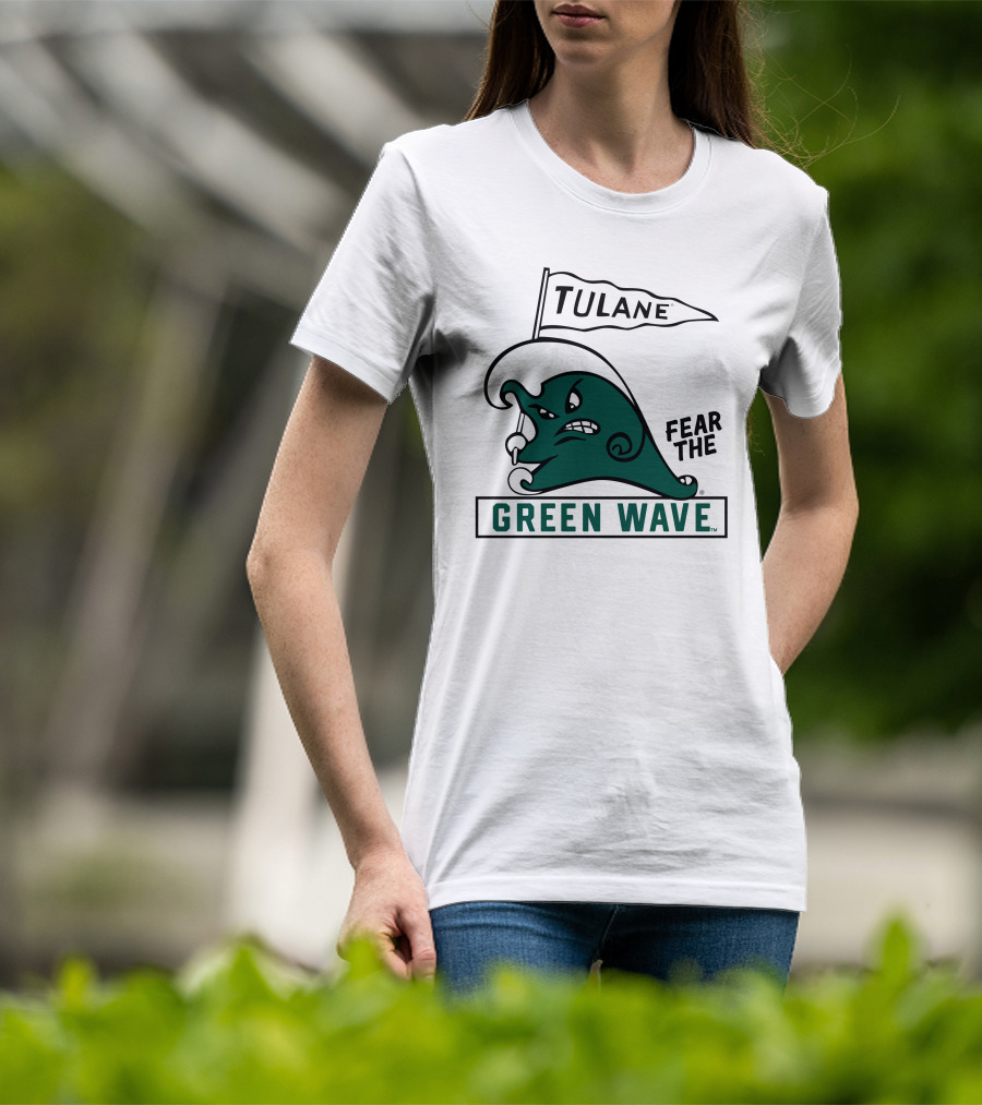 Tulane Green Wave Fear The Green Wave Retro T-Shirt