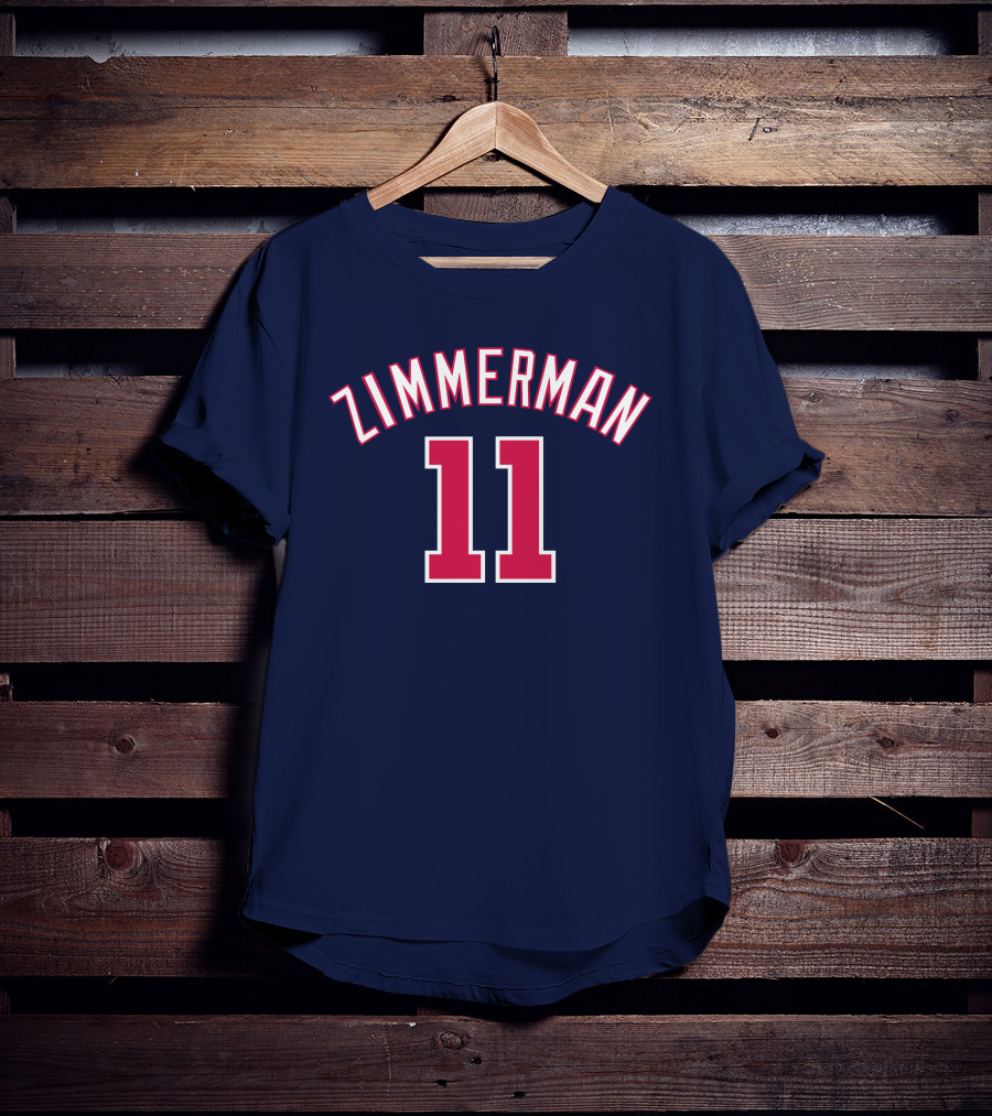 Zimmerman 11 Baseball Jersey Navy Red T-Shirt