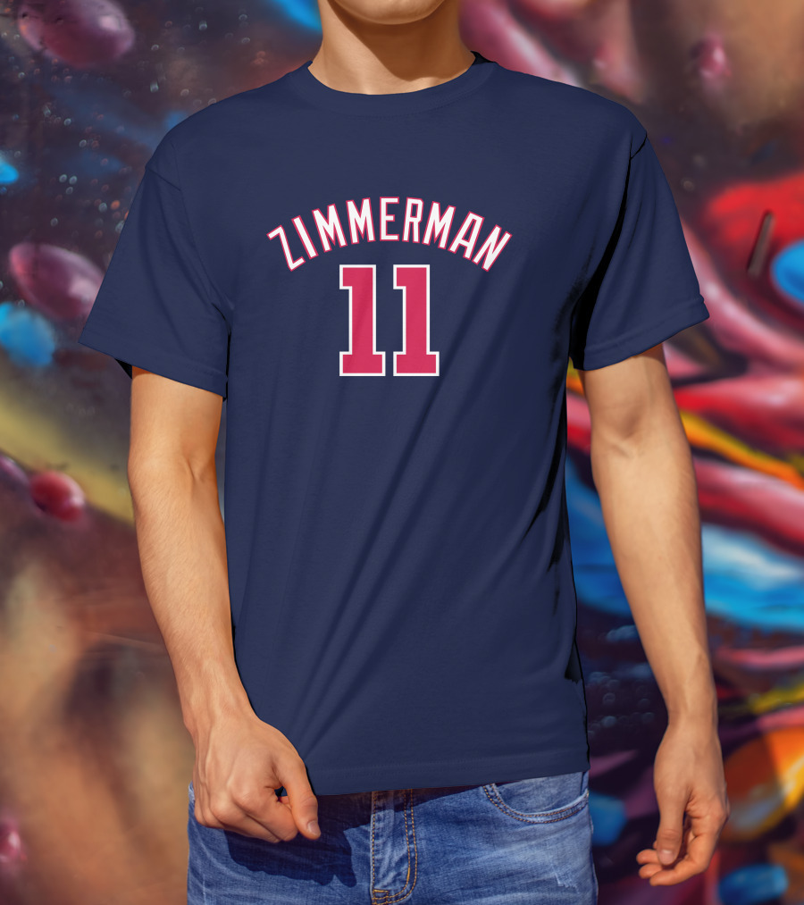 Zimmerman 11 Baseball Jersey Navy Red T-Shirt