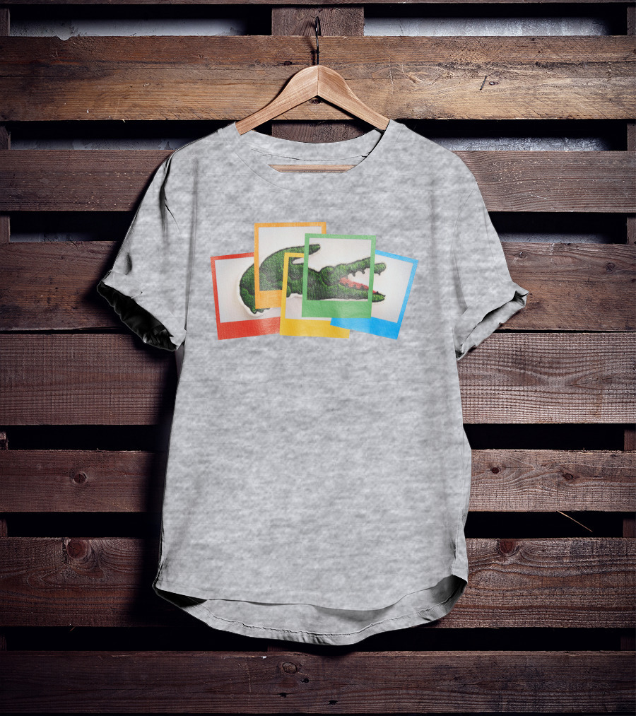 Lacoste Live X Polaroid Loose Fit Multicolor Crocodile Frame T-Shirt