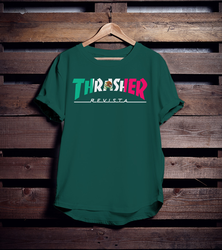 Thrasher Revista Mexican Flag Colors T-Shirt
