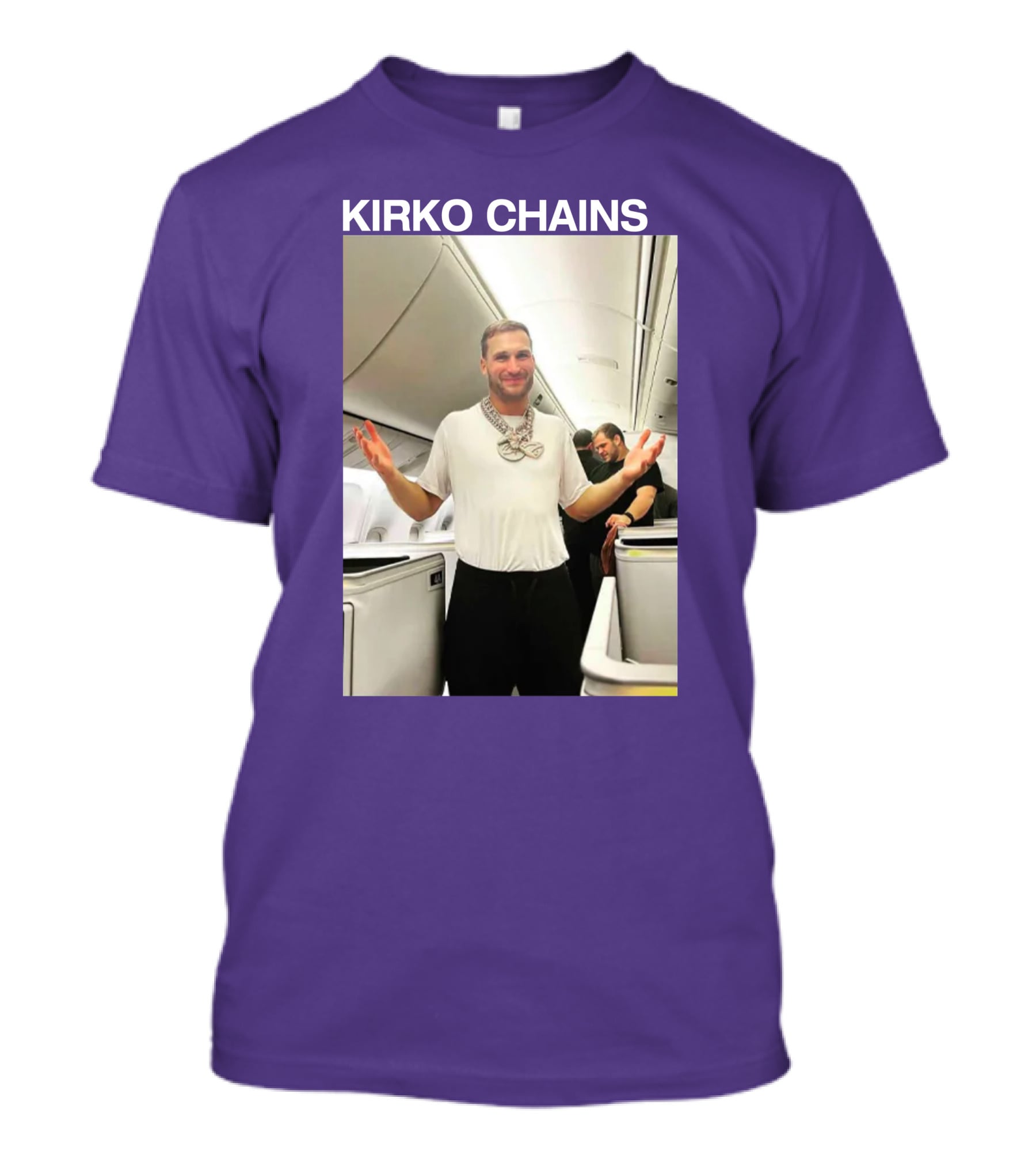 Kirko Chains Airplane Pose With Necklace T-Shirt
