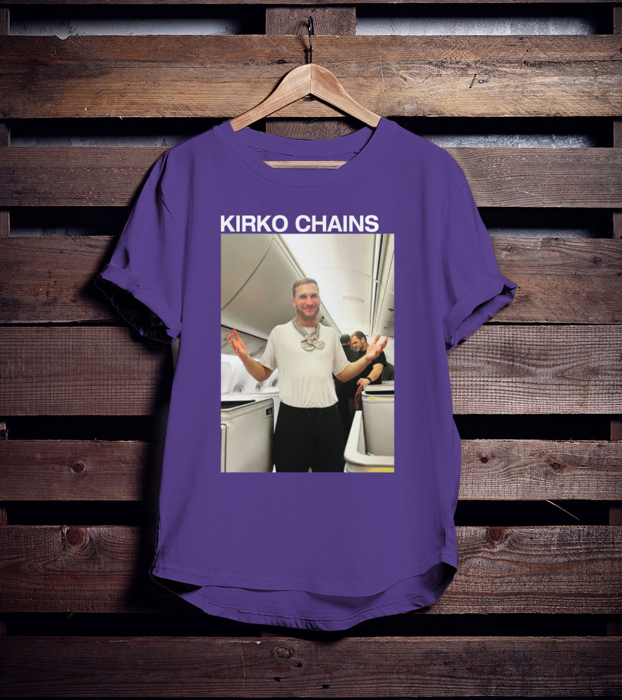 Kirko Chains Airplane Pose With Necklace T-Shirt