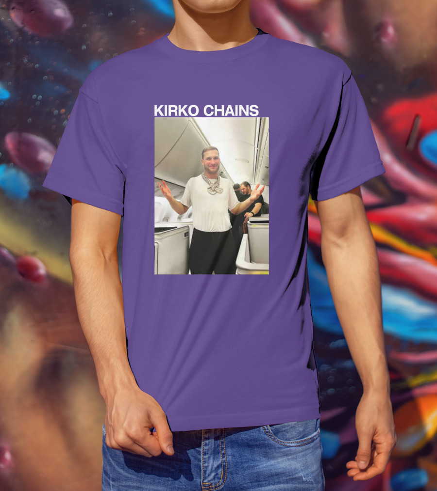 Kirko Chains Airplane Pose With Necklace T-Shirt