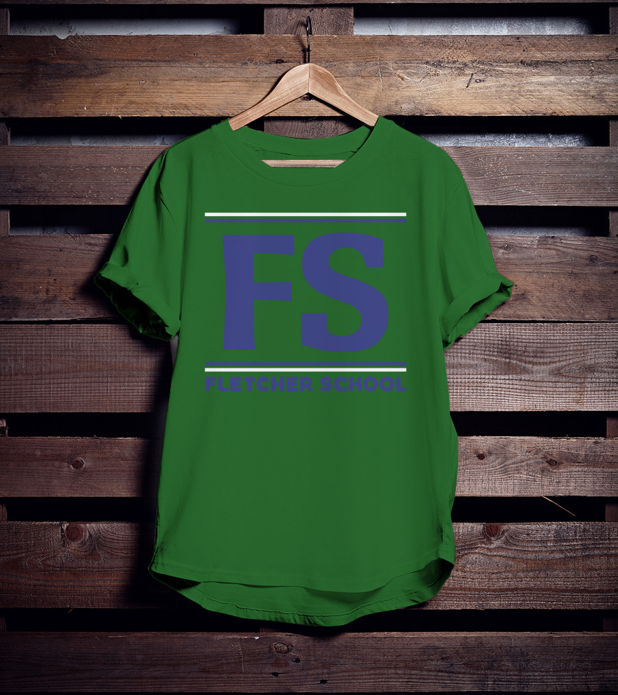 FS Fletcher School Green Background T-Shirt