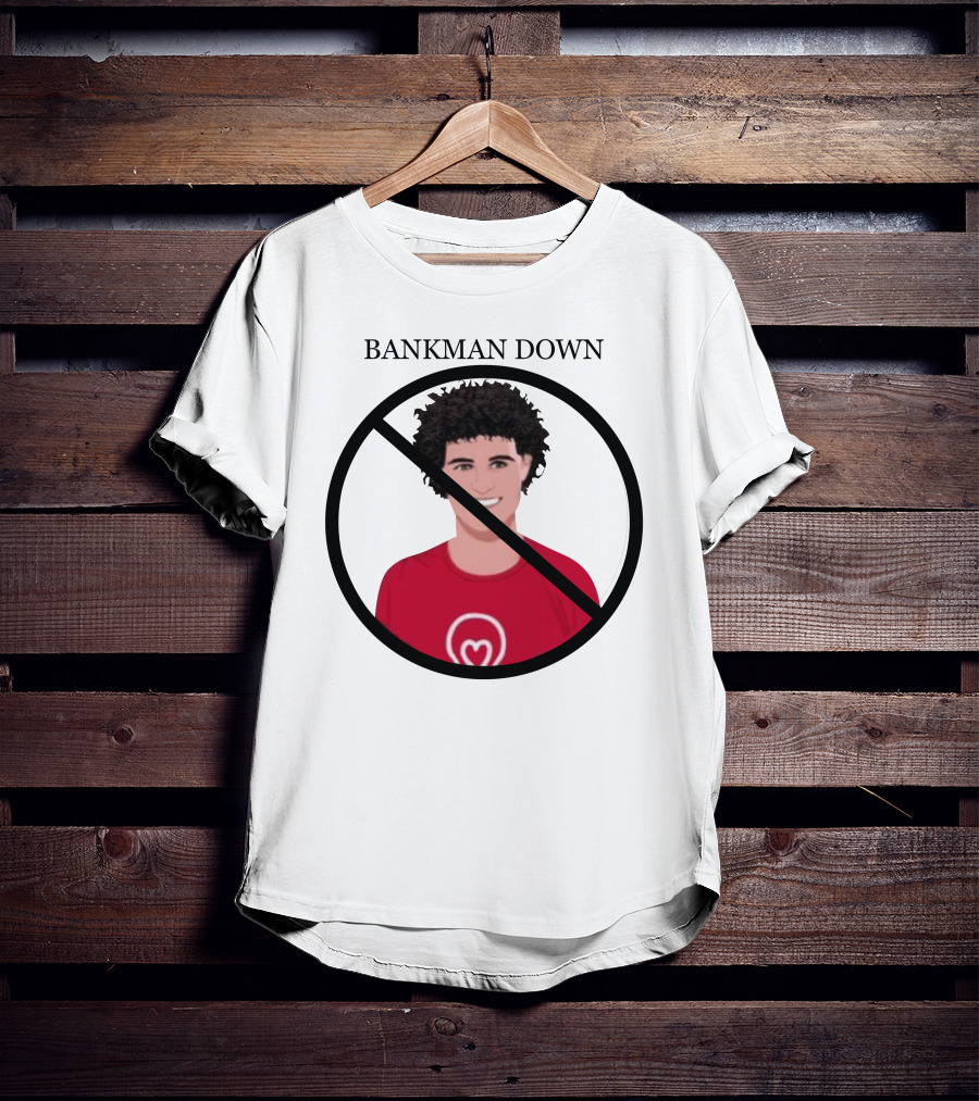 BANKMAN DOWN Red No Symbol Heart T-Shirt