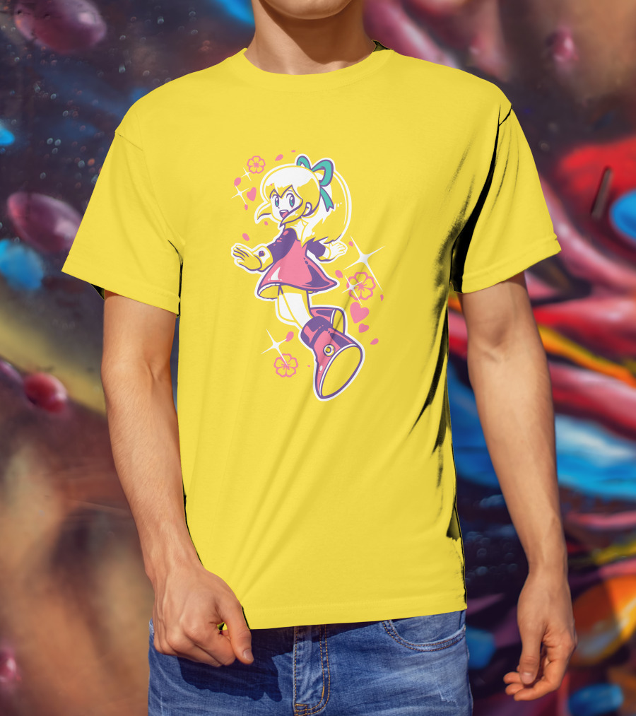 Good Luck Out There Cute Anime Girl With Flowers And Hearts T-Shirt