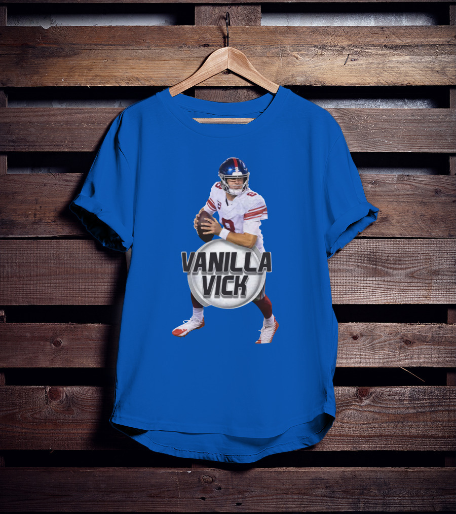 Vanilla Vick Football Quarterback Blue Jersey T-Shirt