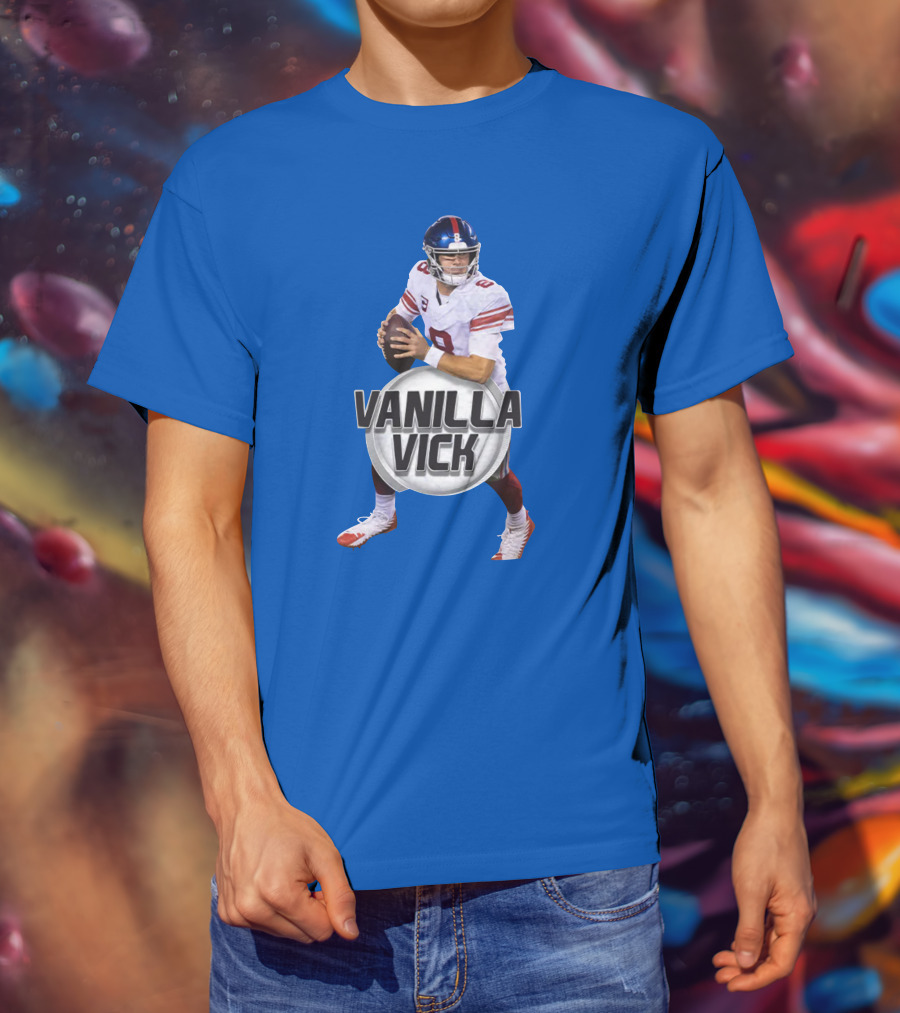Vanilla Vick Football Quarterback Blue Jersey T-Shirt