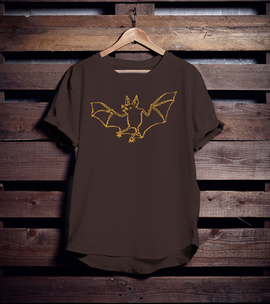 Cave Town Bat Sketch Knit T-Shirt