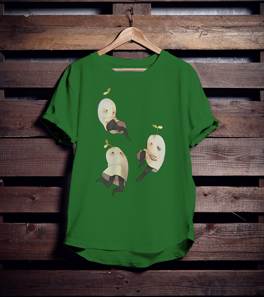 Some Silly Ghost Buddies With Sprouts And Black Tights T-Shirt