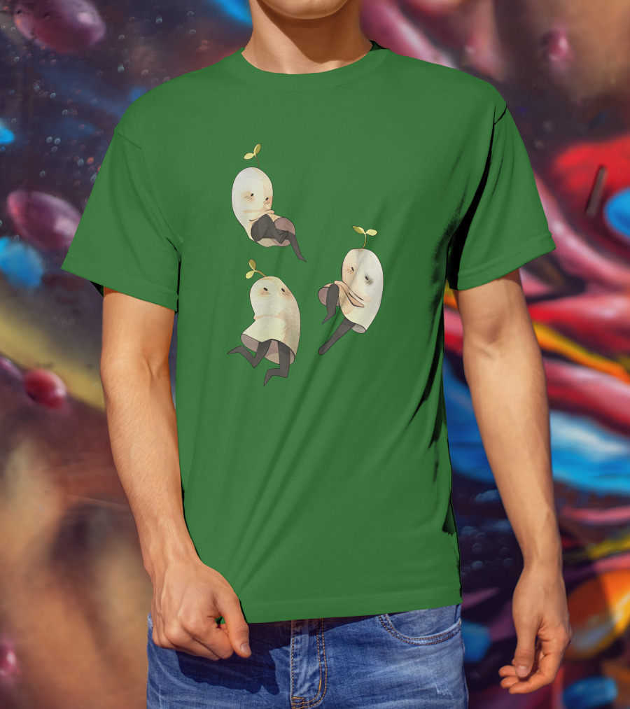 Some Silly Ghost Buddies With Sprouts And Black Tights T-Shirt