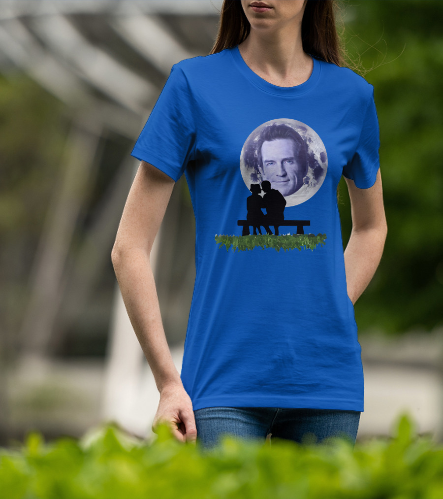 Beneath The Probst Moon Romantic Silhouette Bench Scene T-Shirt