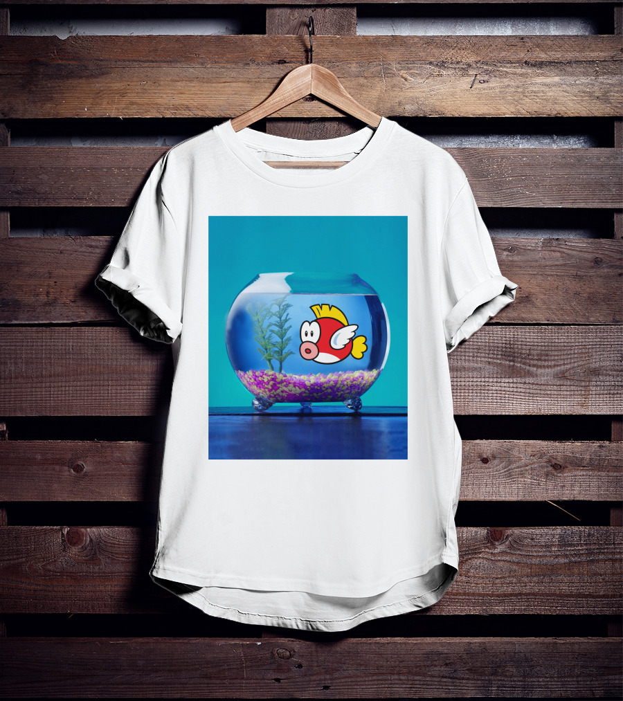 Nintendo Mario Cheep Cheep Fish Bowl T-Shirt