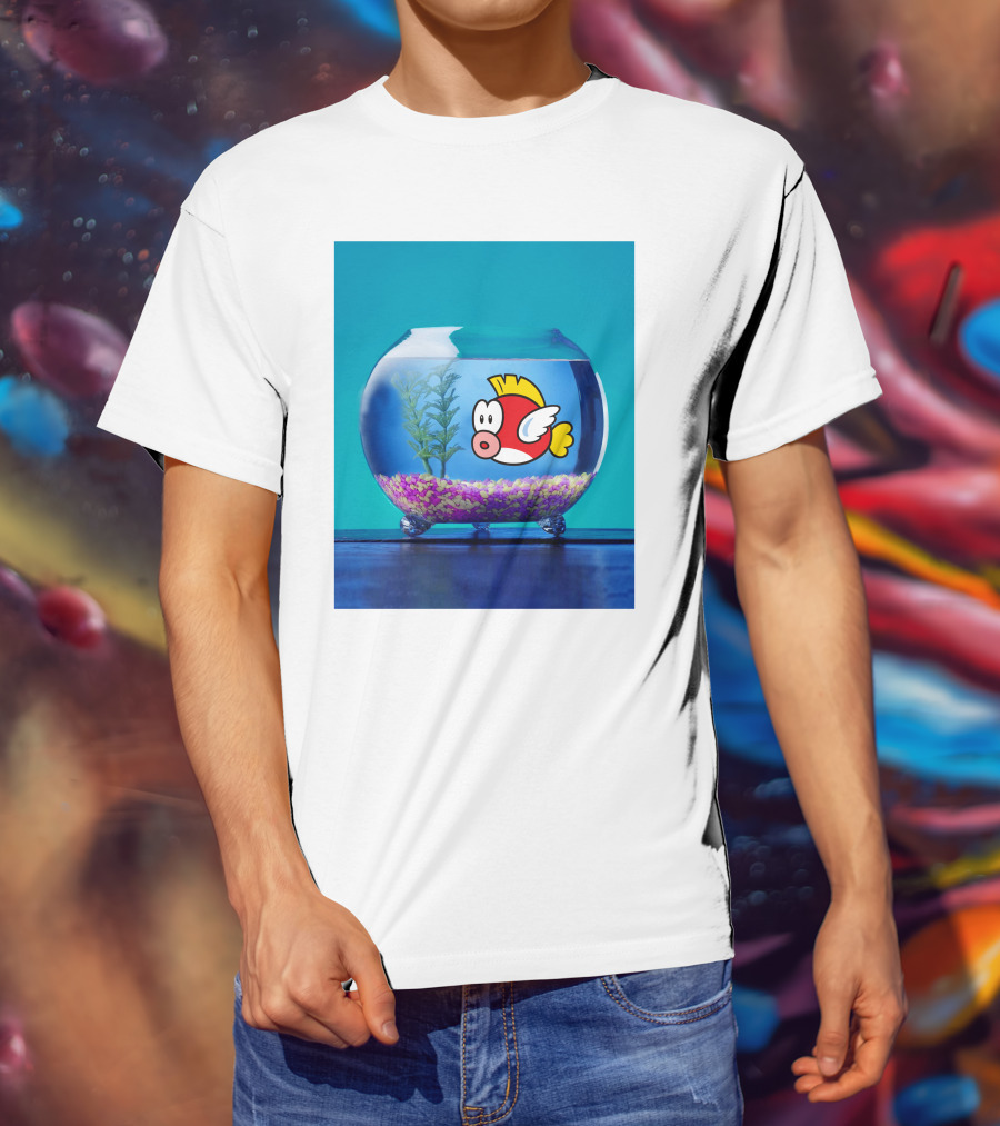 Nintendo Mario Cheep Cheep Fish Bowl T-Shirt