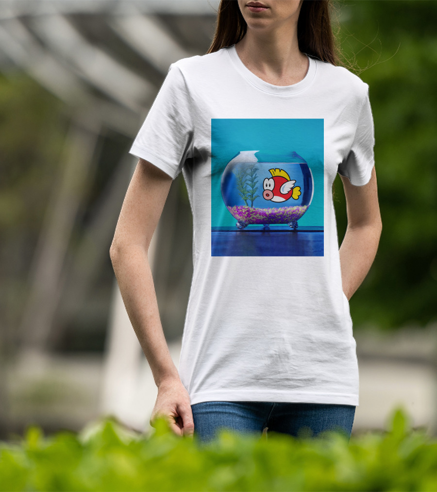 Nintendo Mario Cheep Cheep Fish Bowl T-Shirt