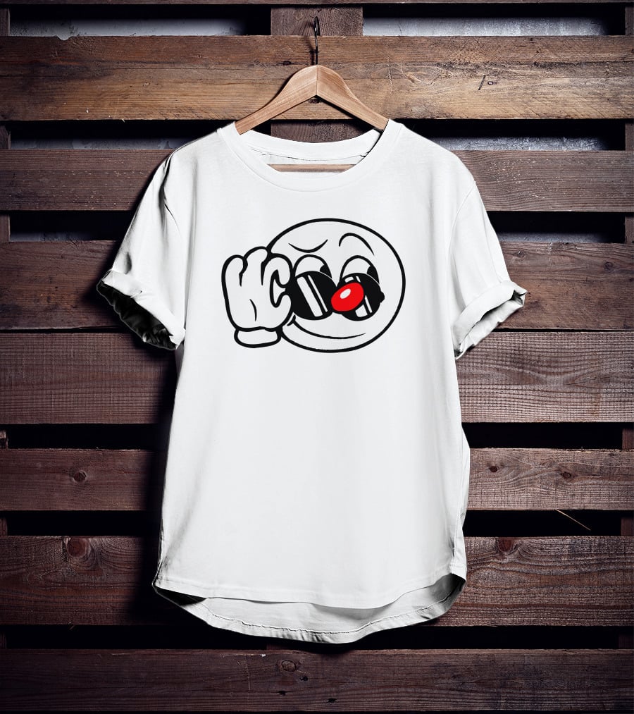 Looking Cool Ice Cream Character With Sunglasses T-Shirt