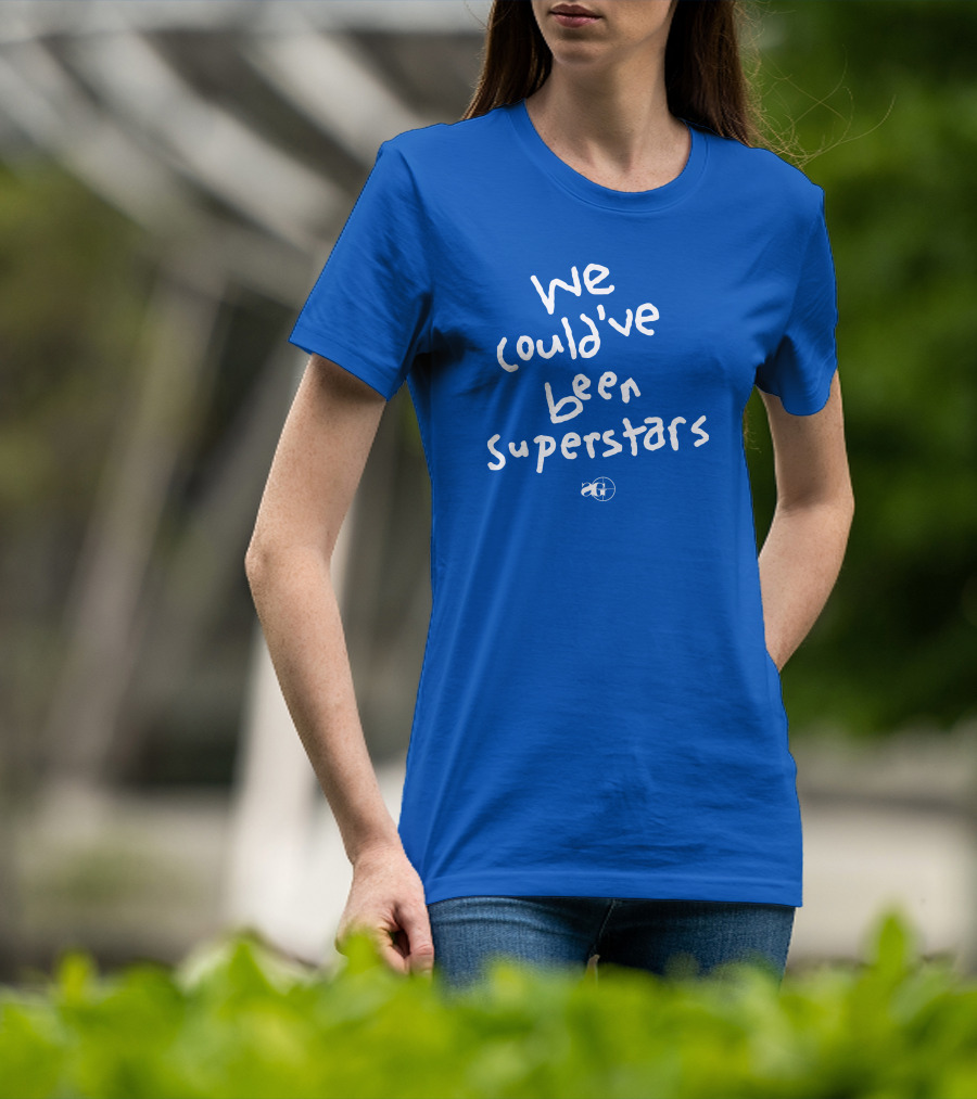 We Could've Been Superstars AG Blue Text T-Shirt