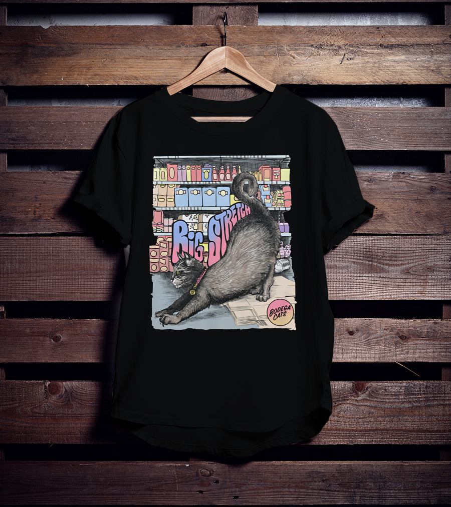 Bodega Cats Big Stretch In Grocery Aisle T-Shirt