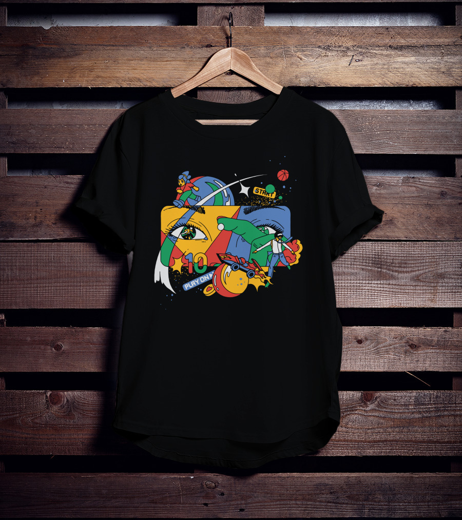 Claim A Google Play On 10 Start T-Shirt