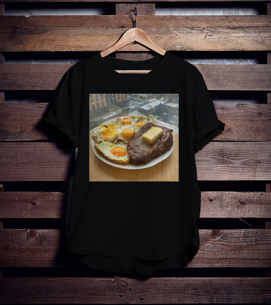 Steak And Eggs With Butter Plate T-Shirt