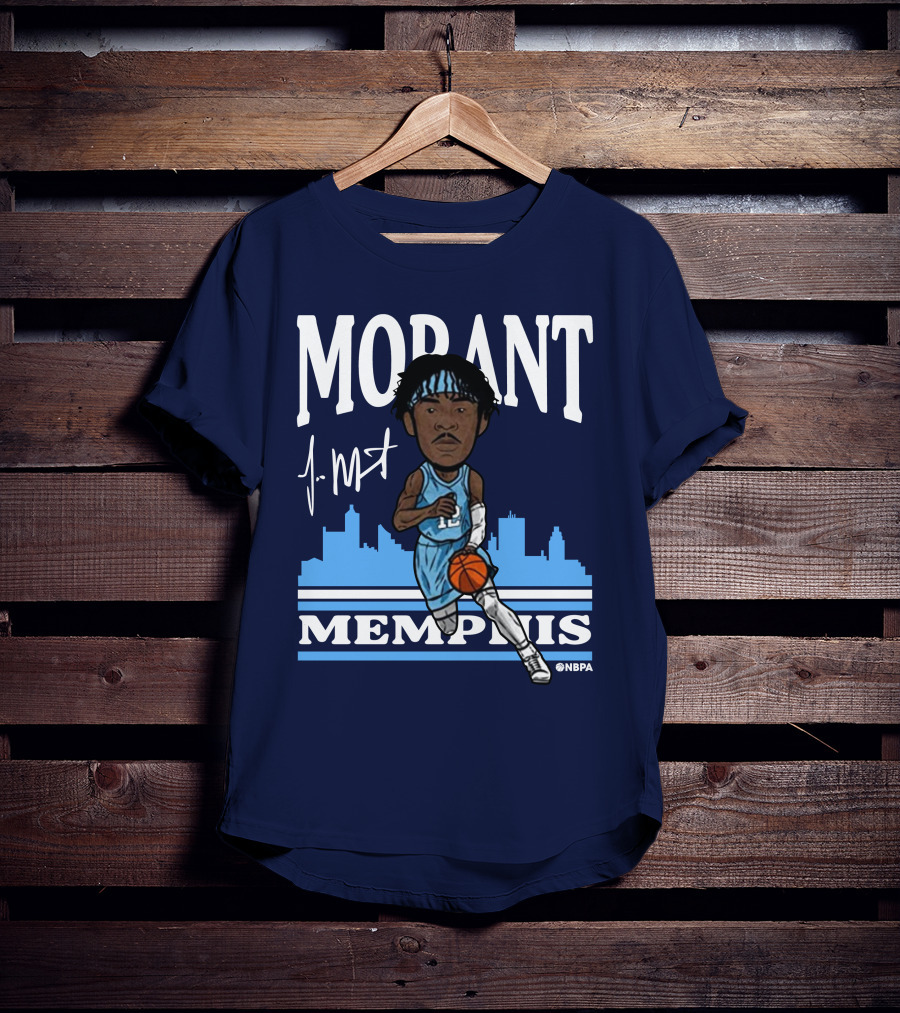 Morant Memphis Basketball Skyline NBPA T-Shirt