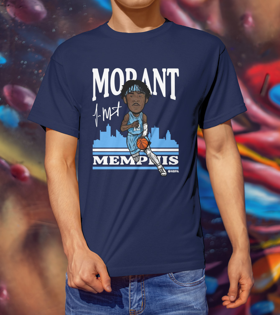 Morant Memphis Basketball Skyline NBPA T-Shirt