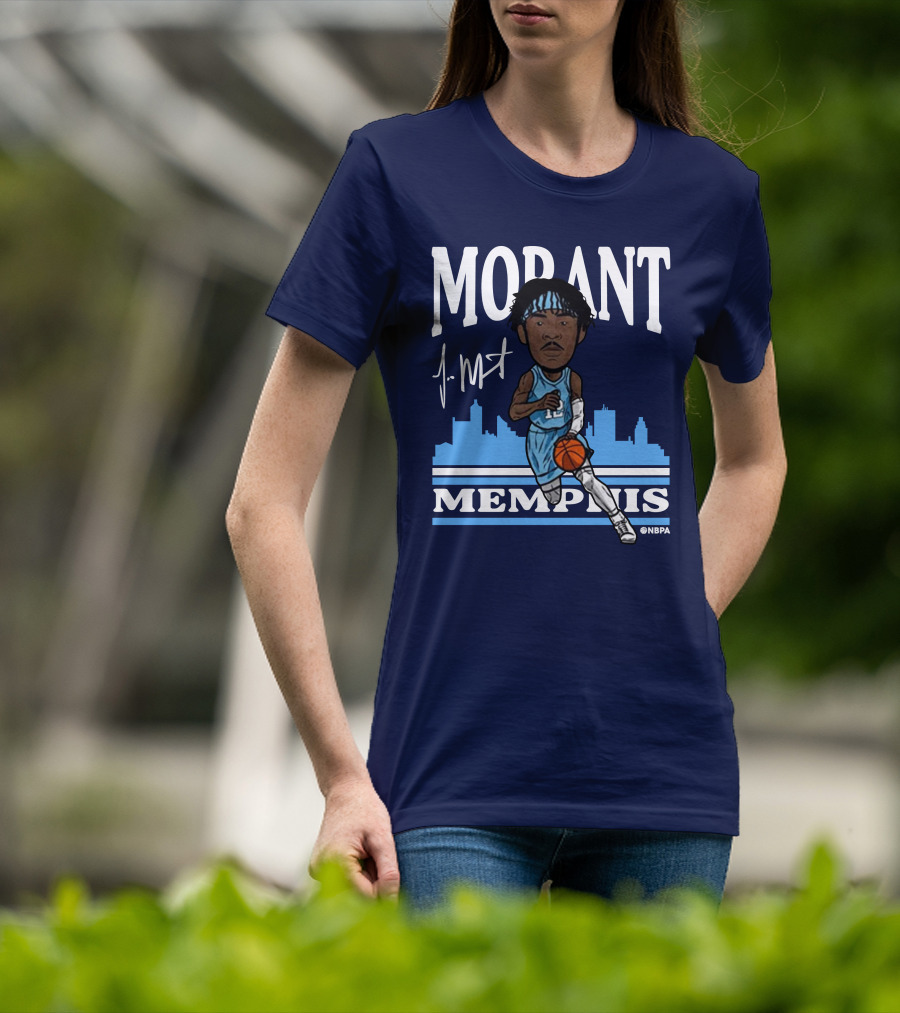 Morant Memphis Basketball Skyline NBPA T-Shirt