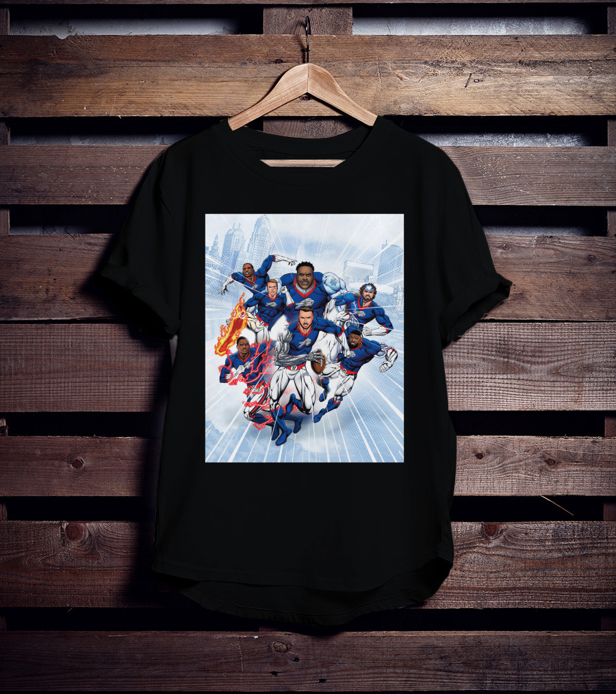Buffalo Bills Super Hero Team Comic T-Shirt