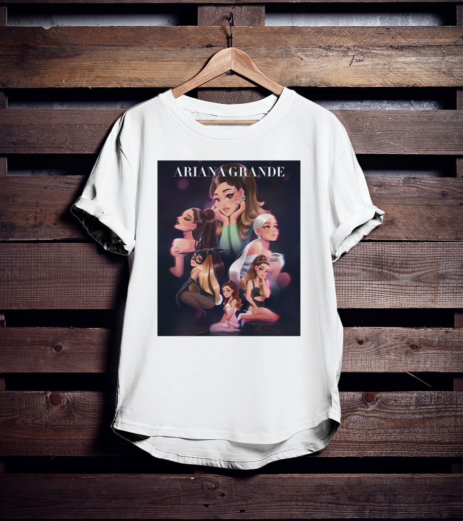Ariana Grande Cartoon Characters Collage T-Shirt