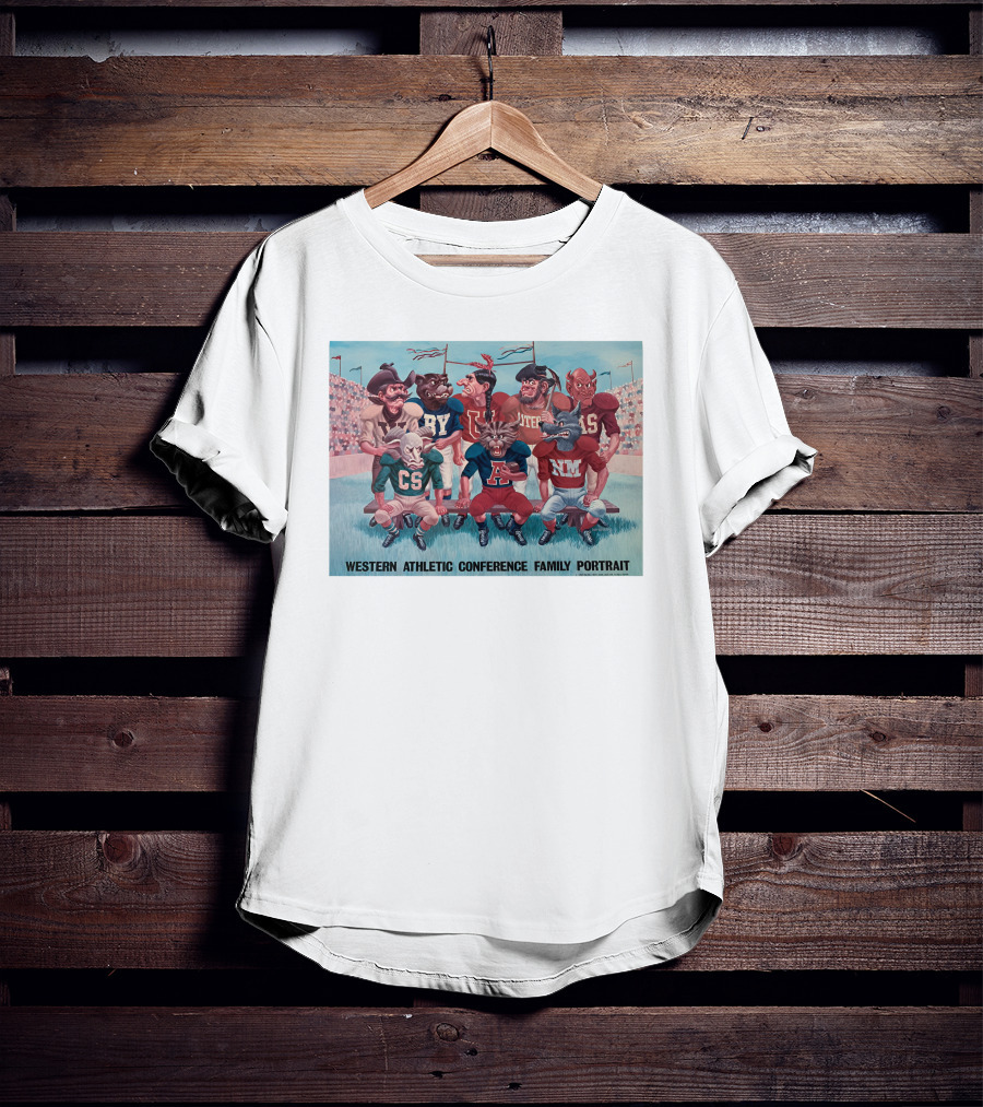 Western Athletic Conference Family Portrait BYU Utah UTEP Wyoming NMSU CSU T-Shirt