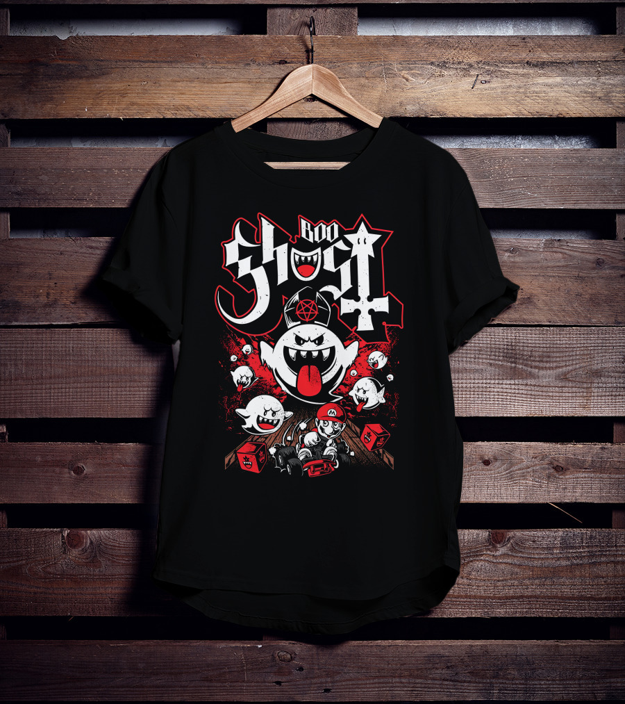 Ghost Boo Mario Kart Adventure With Papa Ghosts T-Shirt