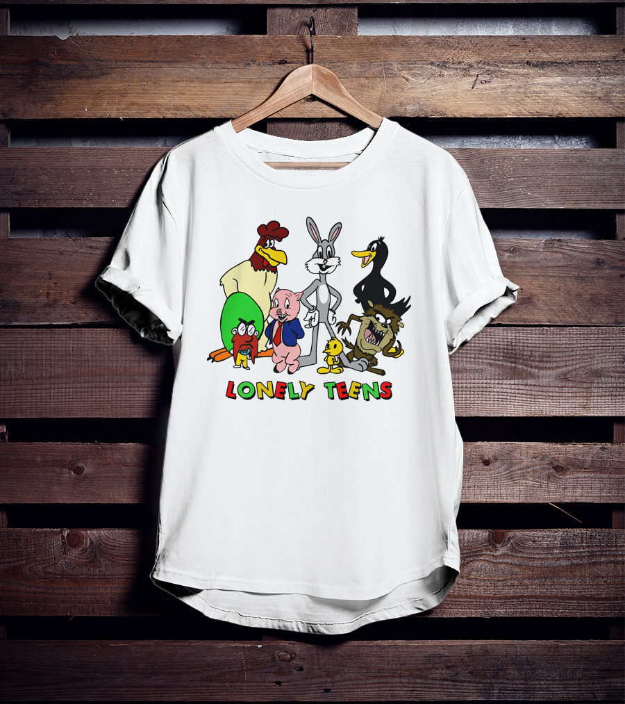 Lonely Teens Cartoon Group With Bugs Bunny And Friends T-Shirt