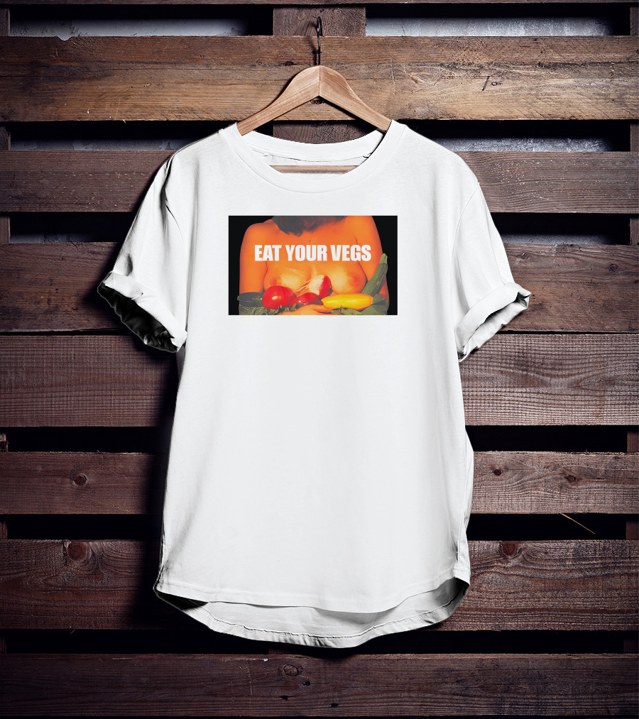 Meowri Eat Your Vegs Tomato Pepper Squash Combo T-Shirt