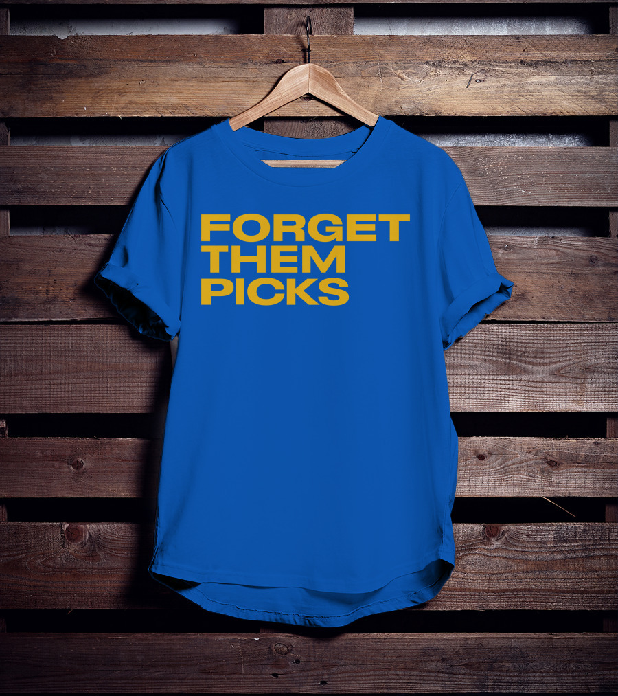 Forget Them Picks Bold Blue And Yellow T-Shirt