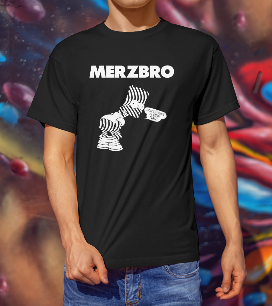 Merzbro Don't Have A Cow Man Bart Stripes T-Shirt