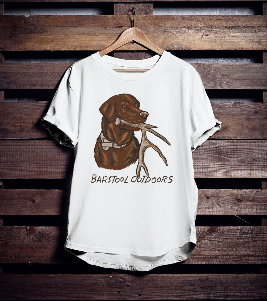 Outdoors Shed Hunting Dog With Antler T-Shirt