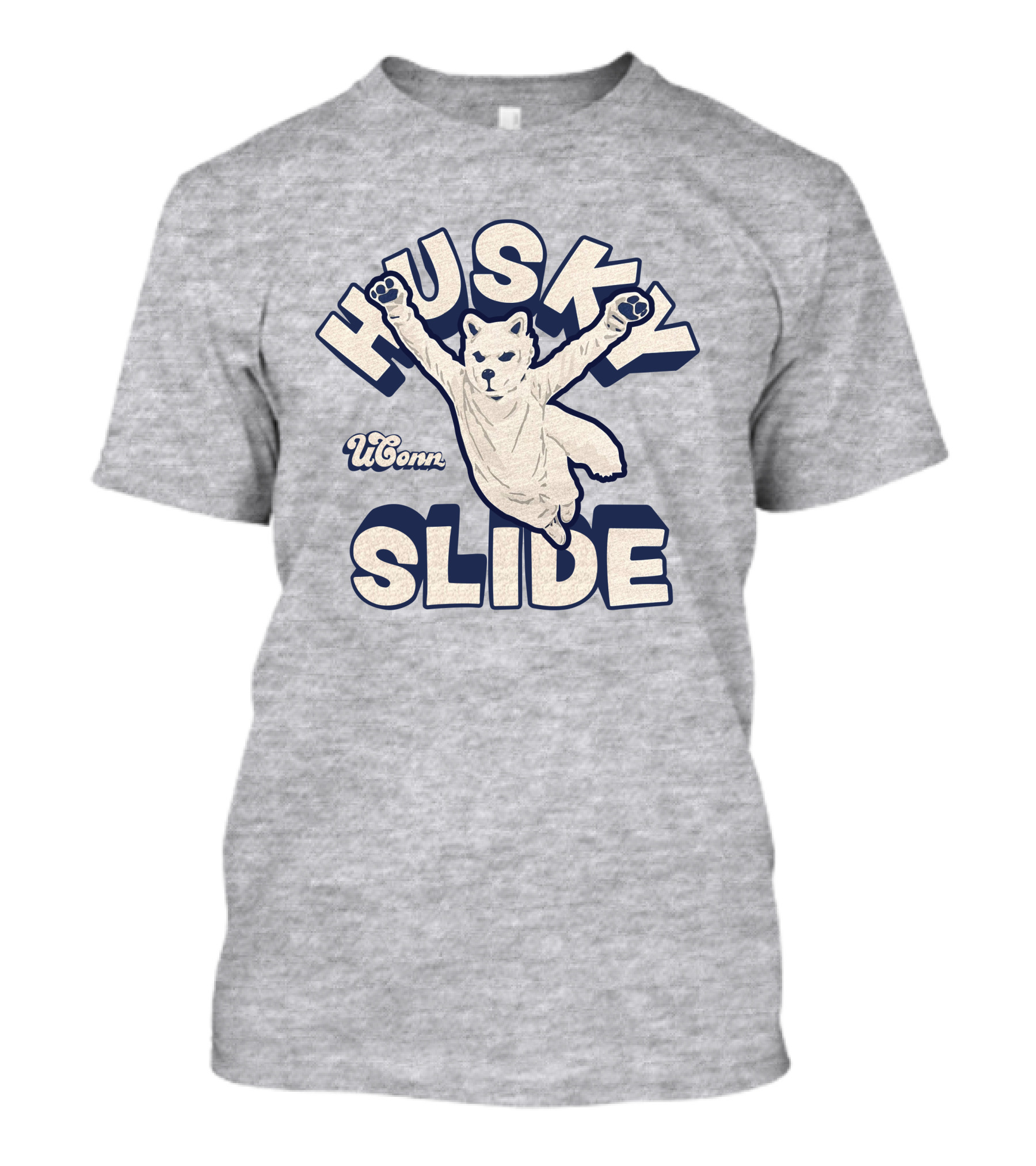 Husky UConn Slide Jumping Mascot T-Shirt