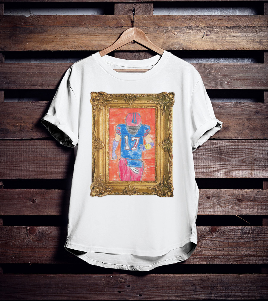 Grayson's Masterpiece 26 Store Football Art 17 In Ornate Gold Frame T-Shirt