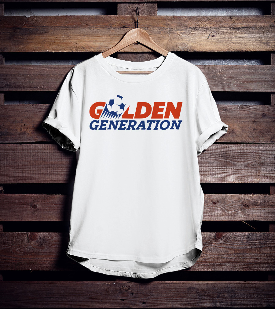 Golden Generation Soccer Ball Typography T-Shirt