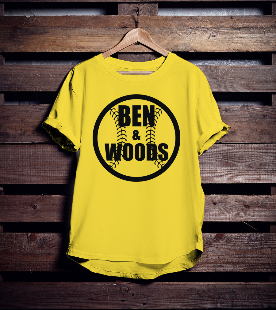 Ben And Woods Baseball Stitching Circle T-Shirt