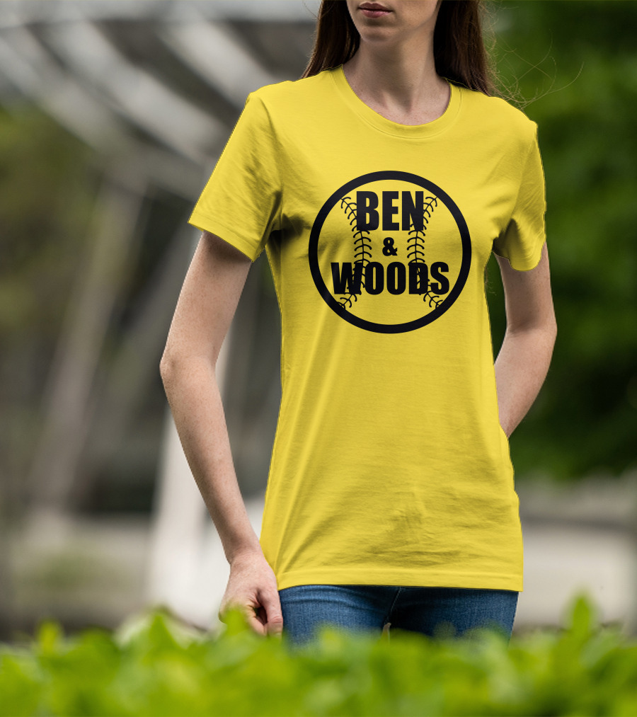 Ben And Woods Baseball Stitching Circle T-Shirt