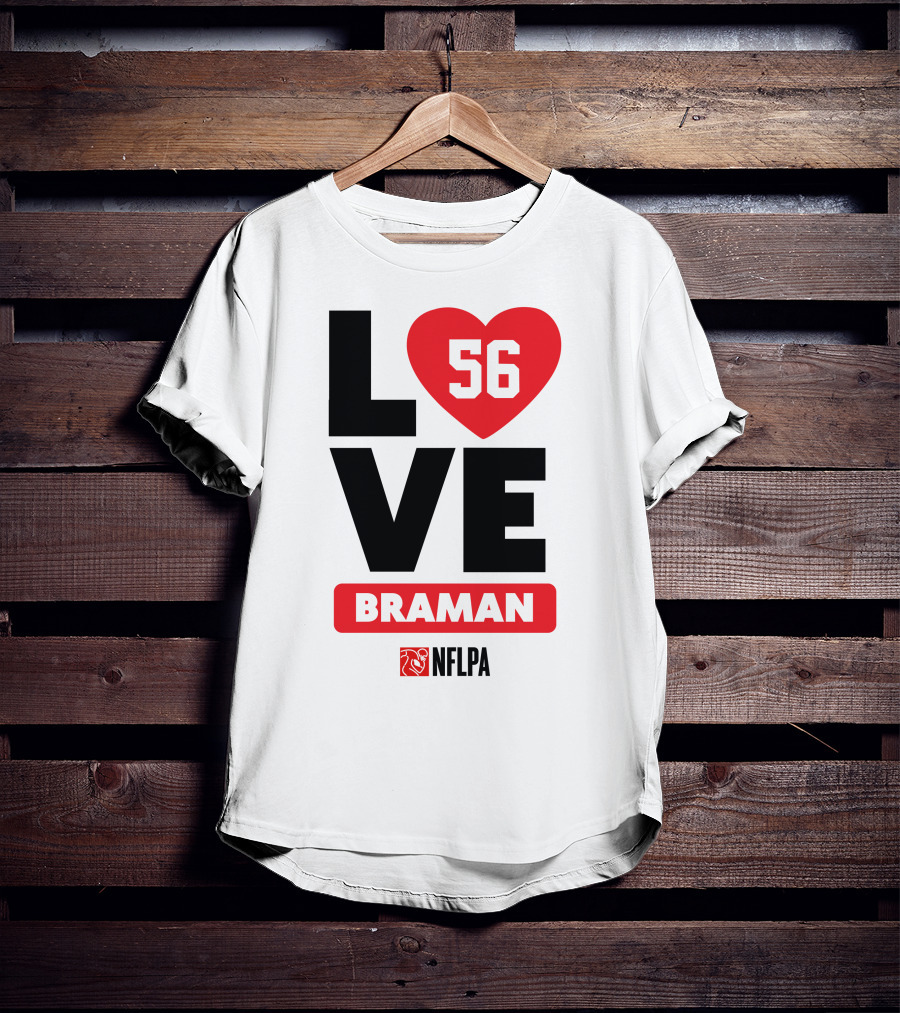 LOVE 56 BRAMAN NFLPA T-Shirt