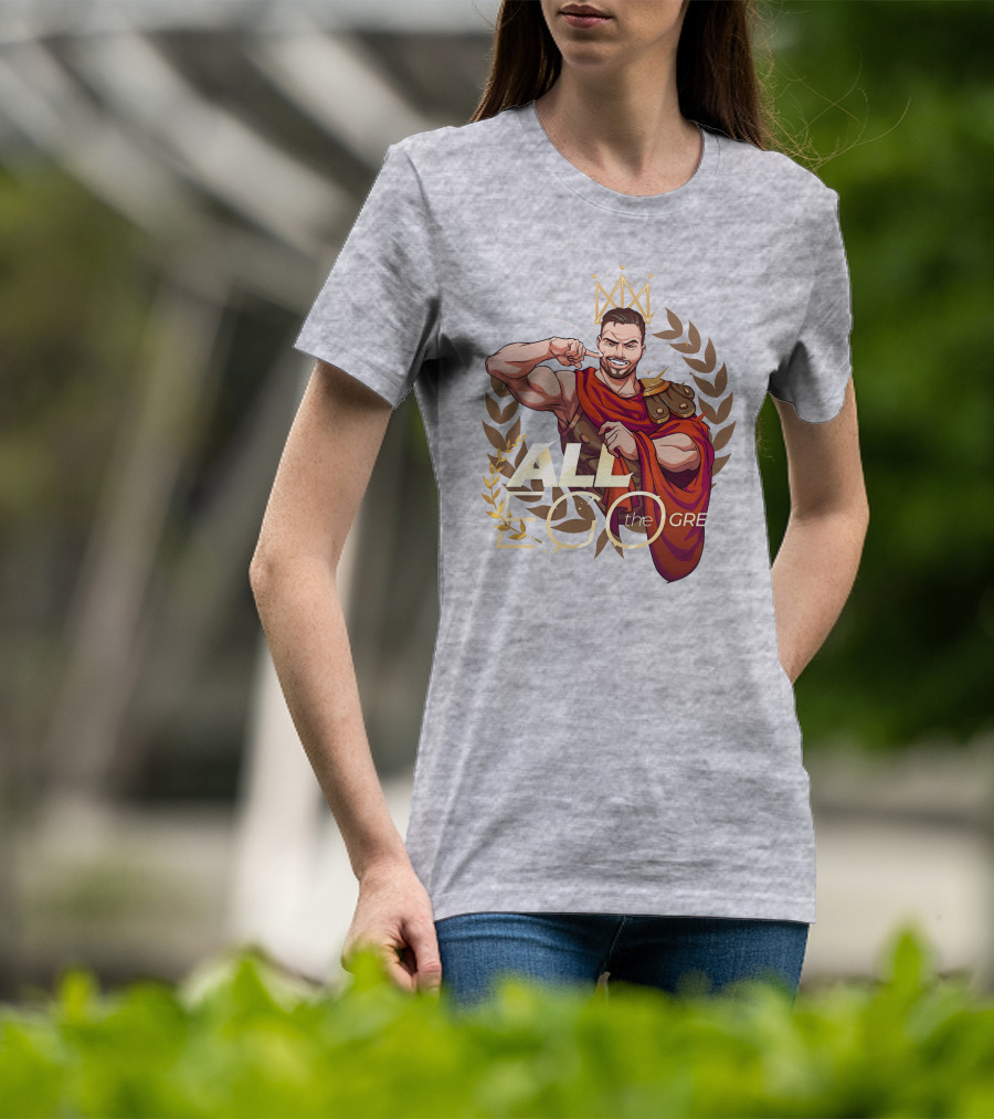 All Ego The Great Greek Warrior With Crown And Laurel Wreath T-Shirt