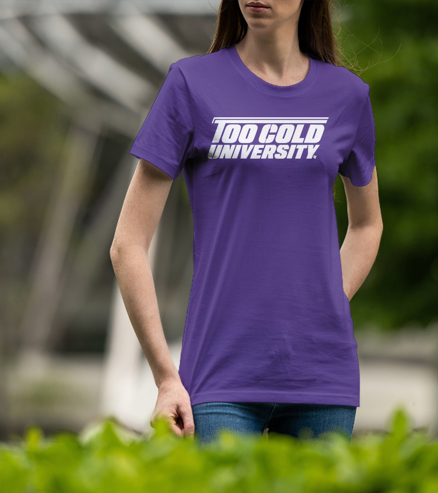 Too Cold University Vintage Style Retro Sports College T-Shirt