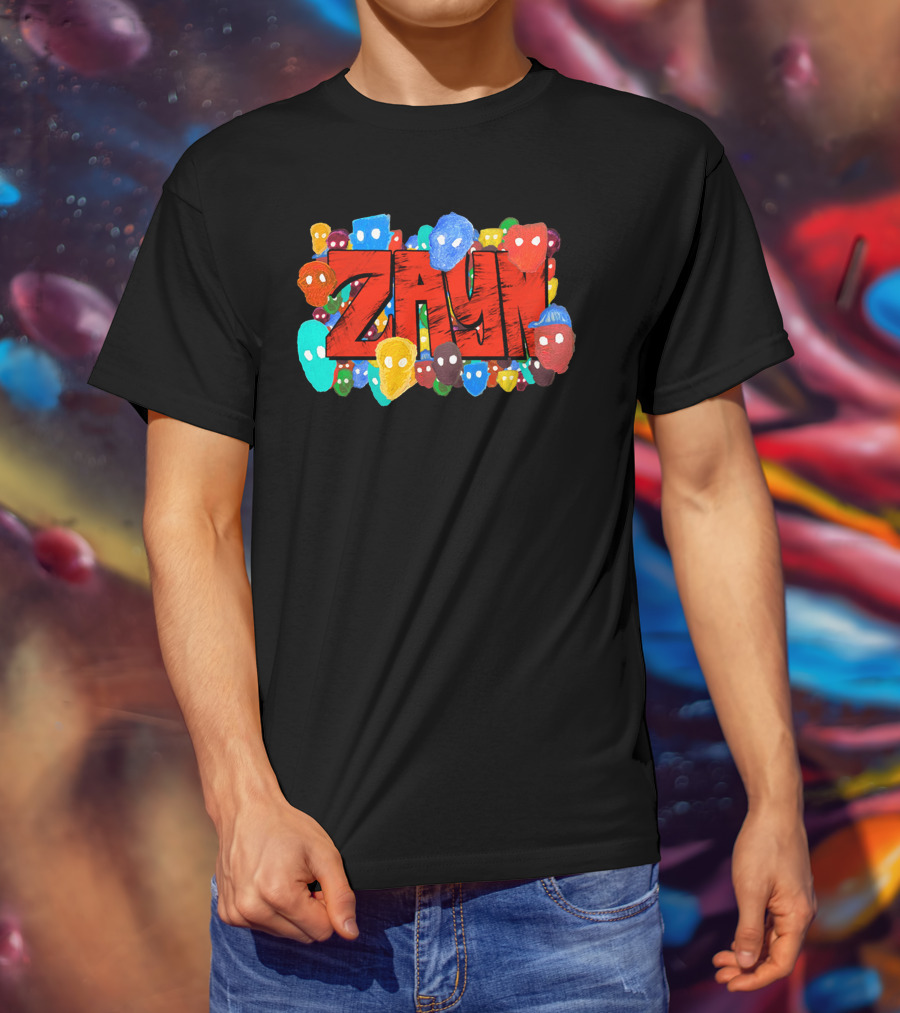 Zayn Colorful Faces Graphic Zayn Malik Store T-Shirt