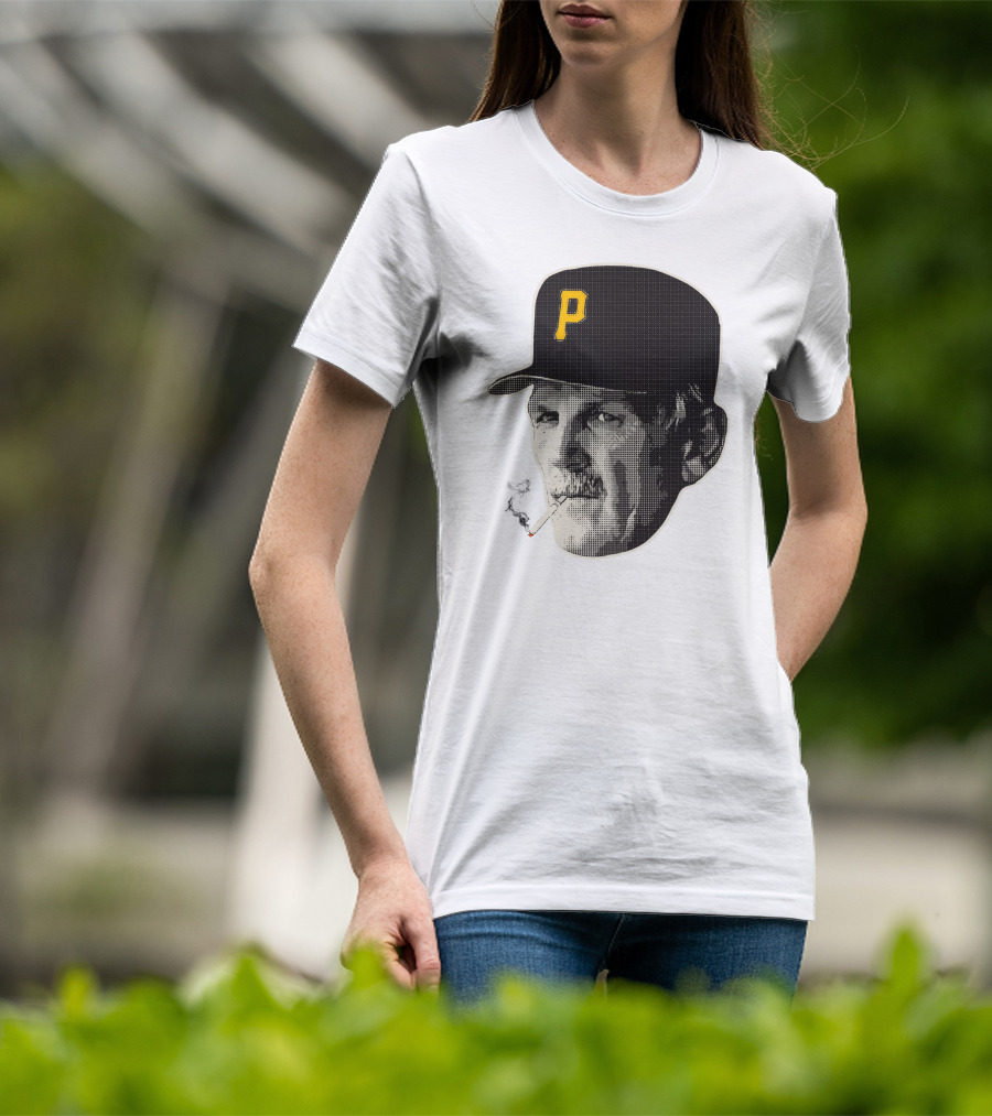 Jimmy Leyland Smoking Pittsburgh Baseball Hat With Cigarette T-Shirt