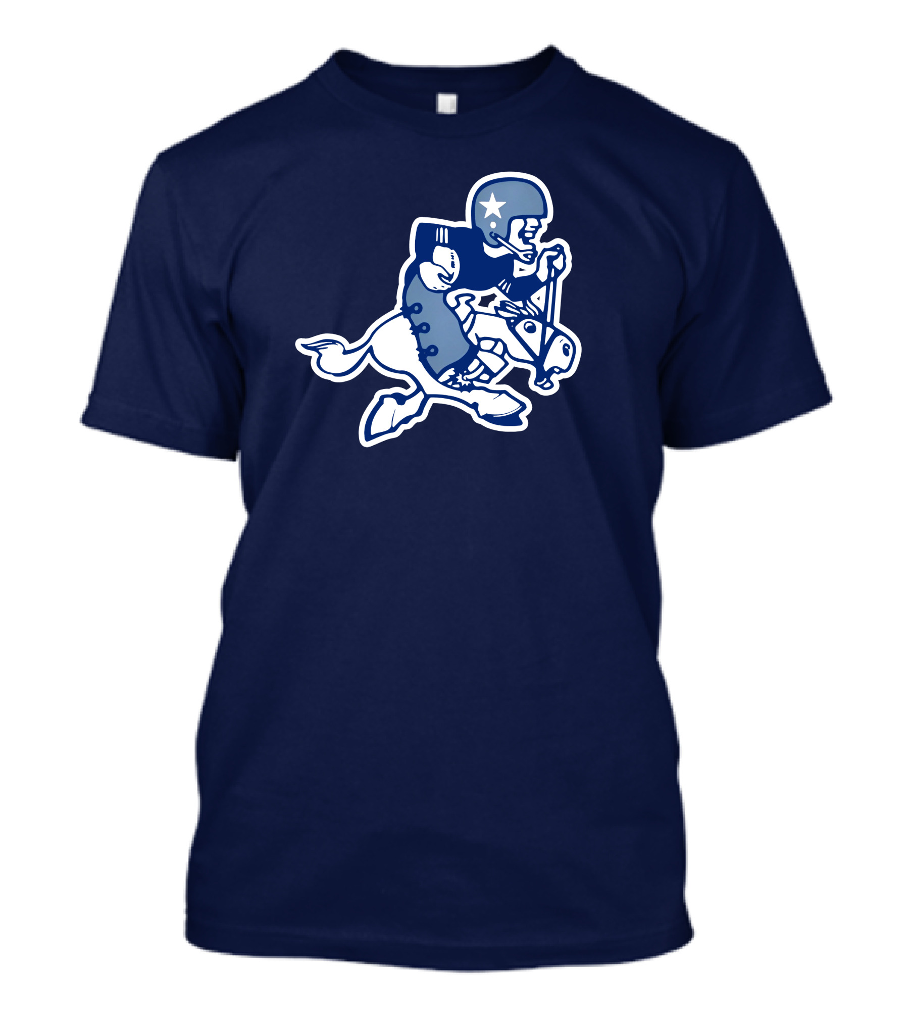 Dallas Cowboys Classic Throwback Fleece NFL Vintage Iconic Logo Navy Blue T-Shirt