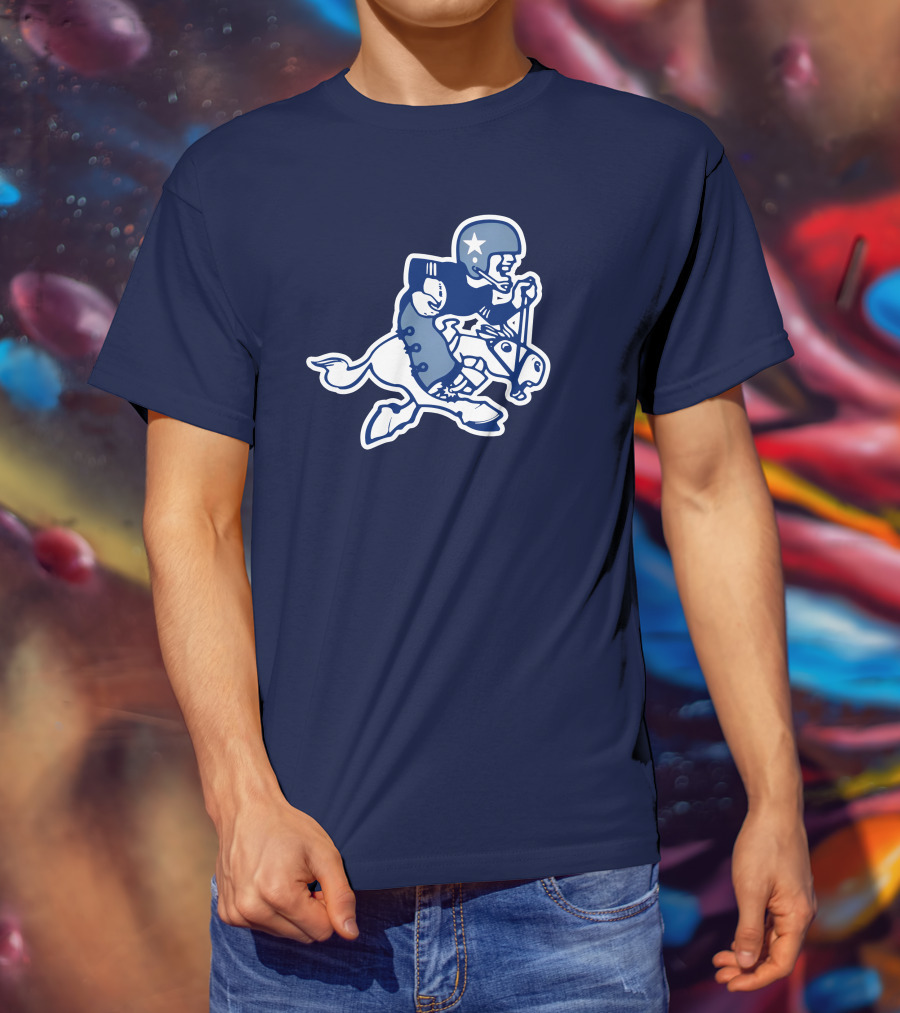 Dallas Cowboys Classic Throwback Fleece NFL Vintage Iconic Logo Navy Blue T-Shirt